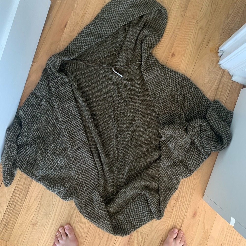 Free People hooded shawl sweater